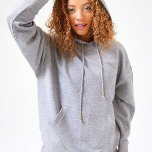 Terez Womens Ny Forever Hoodie Color:Gray Size:Large